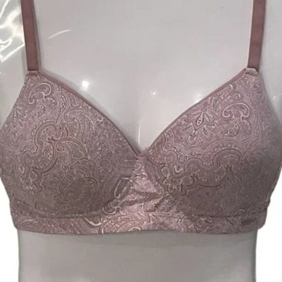 Tahari Full Figure Bra in Suede Mauve  size  42D - Picture 1 of 2